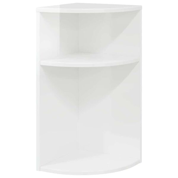 vidaXL Table d'appoint Blanc brillant 29,6 x 29,6 x 60 cm