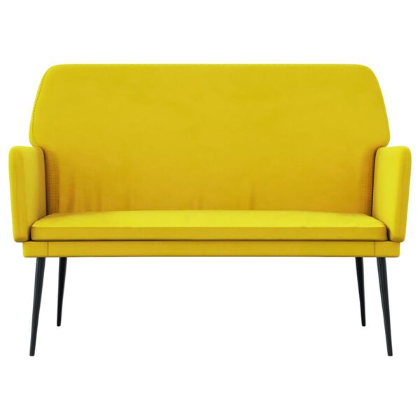 vidaXL Banc Jaune 108x79x79 cm Velours