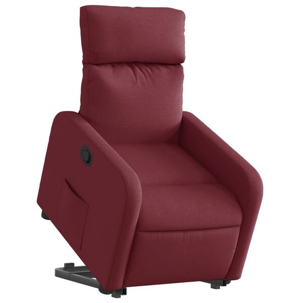 vidaXL Fauteuil inclinable rouge bordeaux tissu