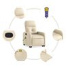 vidaXL Fauteuil inclinable de massage Cr&egrave;me Tissu