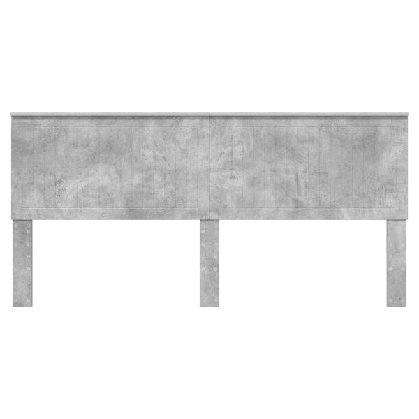 vidaXL T&ecirc;te de lit Gris b&eacute;ton 200 cm Bois d'ing&eacute;nierie