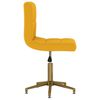 vidaXL Chaise pivotante de salle &agrave; manger Jaune Velours