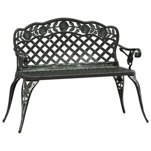 vidaXL Banc de jardin 108 cm Aluminium coul&eacute; Vert