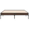 vidaXL Cadre de lit sans matelas chêne marron 135x190 cm