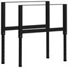 vidaXL Cadres d'&eacute;tabli r&eacute;glables 2 pcs M&eacute;tal 85x(69-95,5) cm Noir