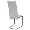 vidaXL Chaises à manger cantilever lot de 6 blanc similicuir