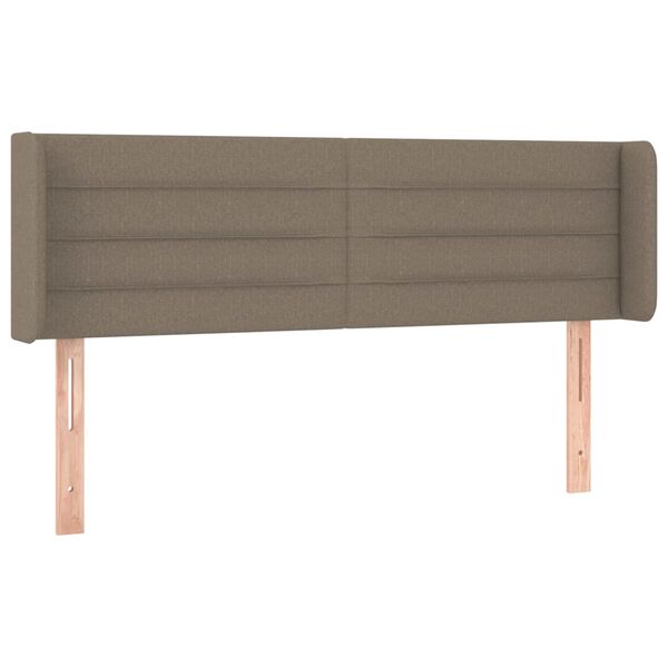 vidaXL T&ecirc;te de lit avec oreilles Taupe 147x16x78/88 cm Tissu