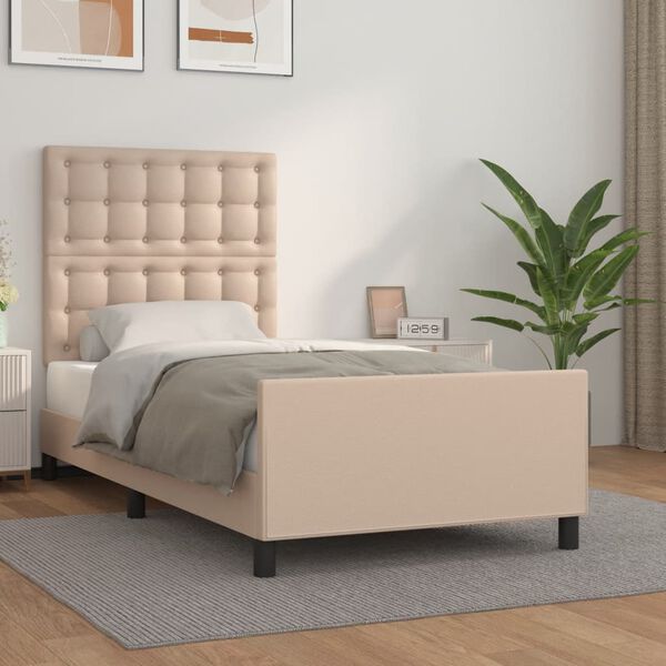 vidaXL Cadre de lit sans matelas cappuccino 80x200 cm similicuir