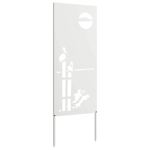 vidaXL &Eacute;cran de confidentialit&eacute; de jardin Fretwork Blanc 50 x 140 cm