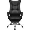 vidaXL Chaise de bureau inclinable avec repose-pieds Noir