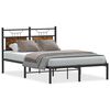 vidaXL Cadre de lit sans matelas ch&ecirc;ne fum&eacute; 120x190 cm bois ing&eacute;nierie