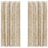 vidaXL Rideaux en velours 2 pc Cr&egrave;me 245 x 140 cm Velours
