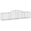 vidaXL Paniers à gabions arqués 15 pcs 300x50x60/80 cm fer galvanisé