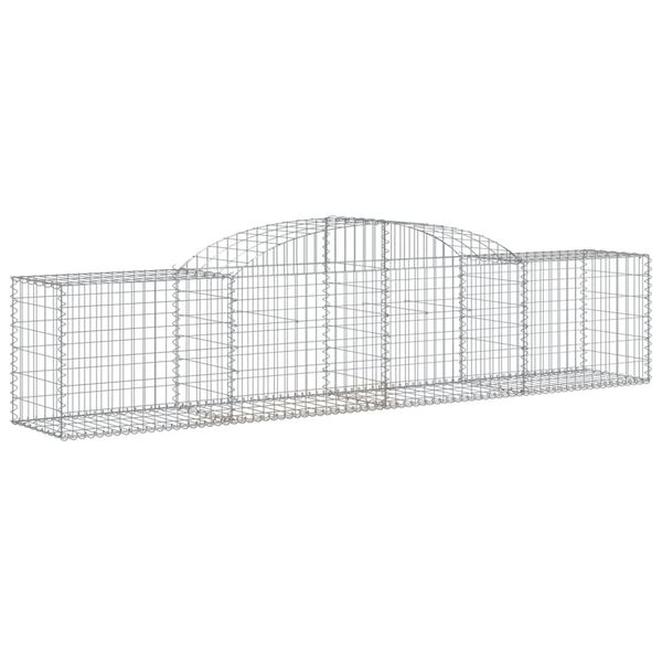 vidaXL Paniers à gabions arqués 15 pcs 300x50x60/80 cm fer galvanisé