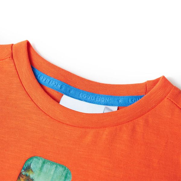 T-shirt pour enfants orange fonc&eacute; 104
