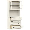 vidaXL Buffet haut VIGO blanc 80x40x176 cm bois massif de pin