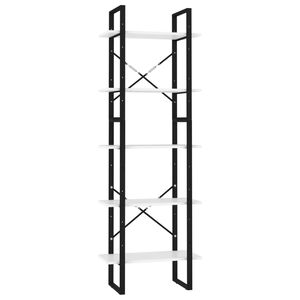 vidaXL Biblioth&egrave;que &agrave; 5 niveaux Blanc 60x30x175 cm Bois ing&eacute;nierie