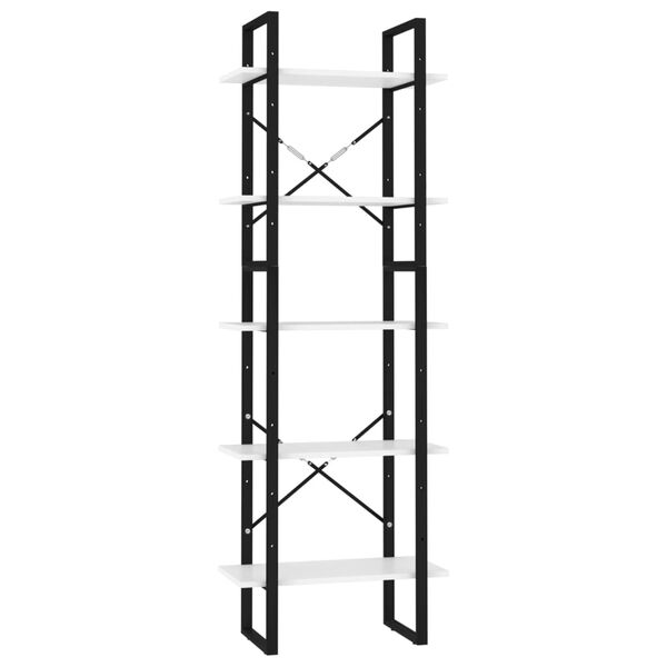 vidaXL Bibliothèque à 5 niveaux Blanc 60x30x175 cm Bois ingénierie