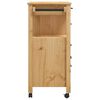 vidaXL Chariot de cuisine MONZA 84x40x88,5 cm bois massif de pin