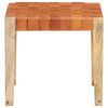 vidaXL Tabouret Marron clair Cuir v&eacute;ritable et bois de manguier massif