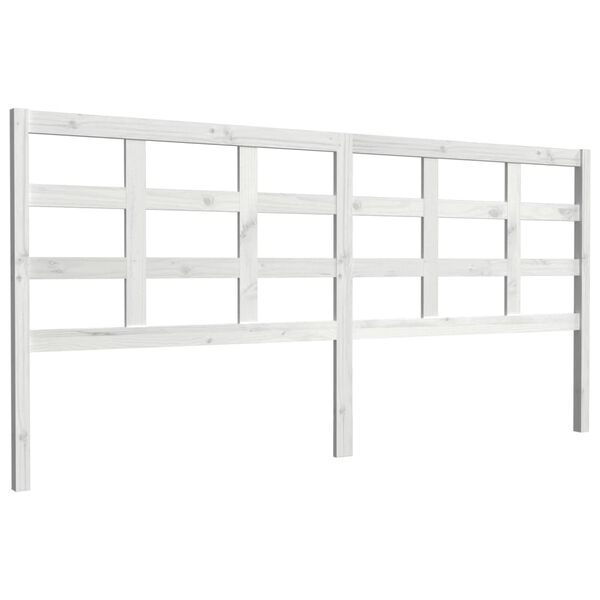 vidaXL Tête de lit blanc 205,5x4x100 cm bois massif de pin