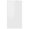 vidaXL Armoire cosmétique Blanc brillant 80x40x75 cm Bois d'ingénierie
