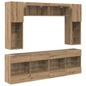 vidaXL Ensemble de meuble TV mural 6 pc Ch&ecirc;ne Artisanal