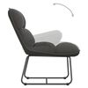 vidaXL Chaise de détente avec cadre en métal Gris foncé Velours