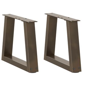 vidaXL Pieds de table basse en forme de V, 2 pi&egrave;ces, acier naturel, 30 x (30-31,3) cm
