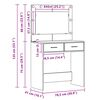 vidaXL Table de Toilette avec tiroir 2 pcs Marron 40 x 41 x 75 cm