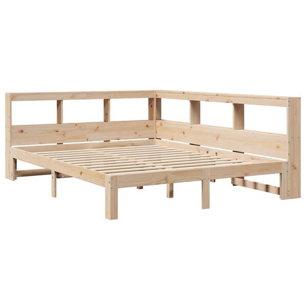 vidaXL Lit biblioth&egrave;que sans matelas 160x200 cm bois massif de pin