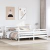 vidaXL Cadre de lit sans matelas blanc 200x200 cm bois massif de pin