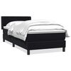 vidaXL Sommier &agrave; lattes de lit avec matelas noir 100x220 cm velours