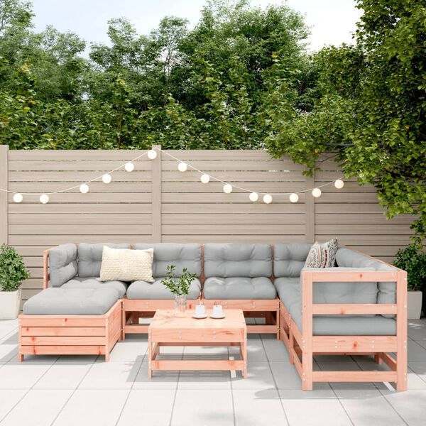 vidaXL Salon de jardin 8 pcs bois massif sapin de douglas