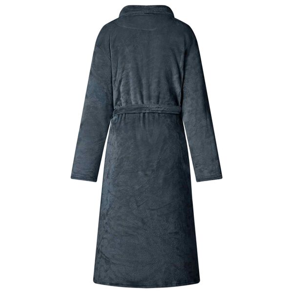 vidaXL Robe de bain sans capuche Bleu marine m Flanelle