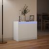 vidaXL Buffet avec LED blanc 72x34x61 cm bois d'ingénierie