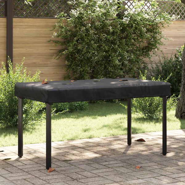 vidaXL Housse de Table Uni Noir 142 x 82 x 15 cm tissu