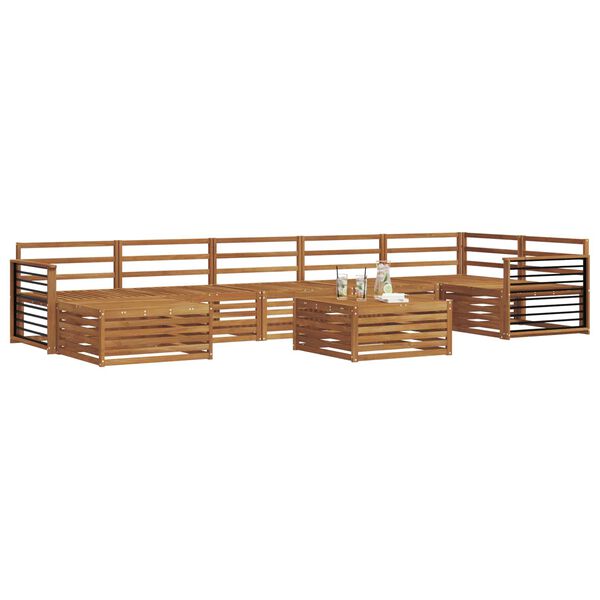 vidaXL Ensembles de canap&eacute;s 8 pcs Naturel Bois d'Acacia Massif