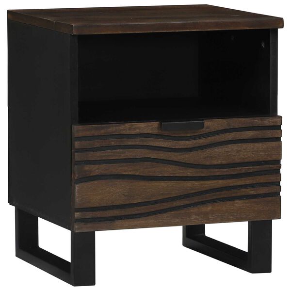 vidaXL Cabinet de chevet Noyer 40 x 33 x 46 cm Bois d'acacia massif