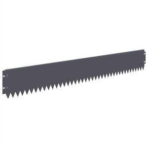 vidaXL Bordure de Pelouse 30 pc 103 x 15 cm Acier Anthracite
