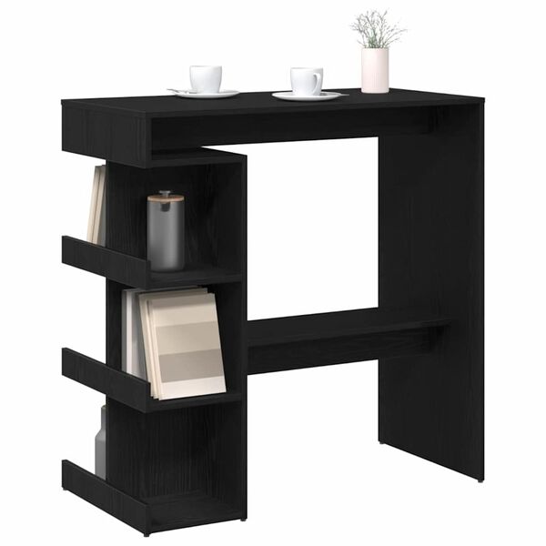 vidaXL Table de bar Chêne noir 100 x 48 x 101,5 cm Bois d'ingénierie