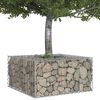 vidaXL Lit sur&eacute;lev&eacute; gabion Argent&eacute; 80 x 80 x 40 cm Acier galvanis&eacute;