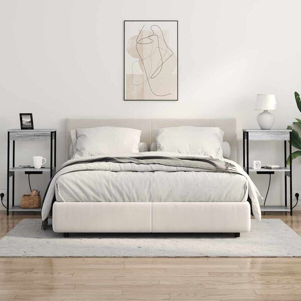 vidaXL Cabinet de chevet Gris Sonoma 41 x 31 x 76 cm Bois d'ing&eacute;nierie