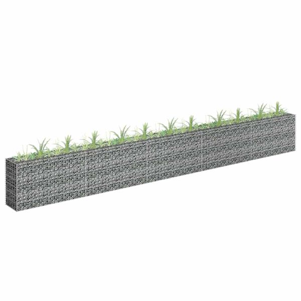 vidaXL Lit surélevé à gabion Acier galvanisé 450x30x60 cm