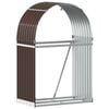 vidaXL Porte-b&ucirc;ches marron 80x45x120 cm acier galvanis&eacute;