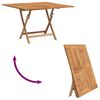 vidaXL Table pliable de jardin 110x110x75 cm bois massif de teck