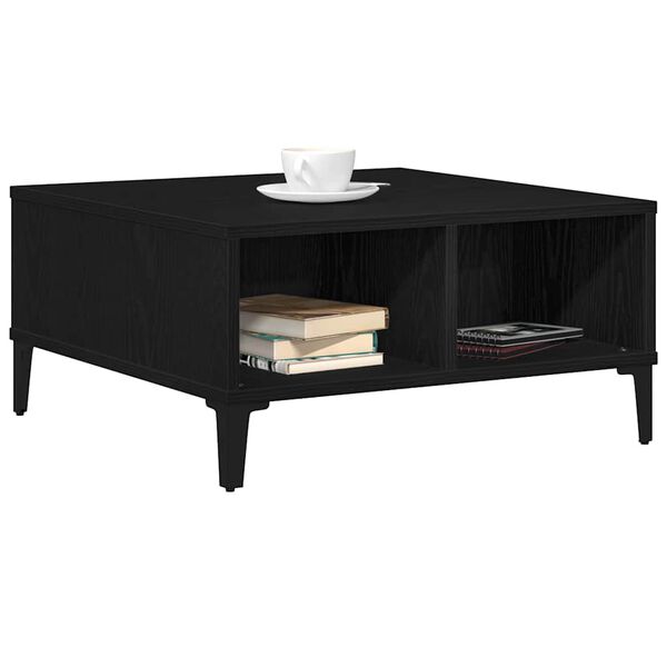 vidaXL Table basse Ch&ecirc;ne noir 60 x 60 x 30 cm Bois d'ing&eacute;nierie