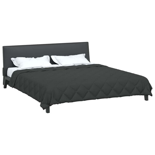 vidaXL Duvet complet toute l'ann&eacute;e Anthracite 240 x 260 cm Microfibre