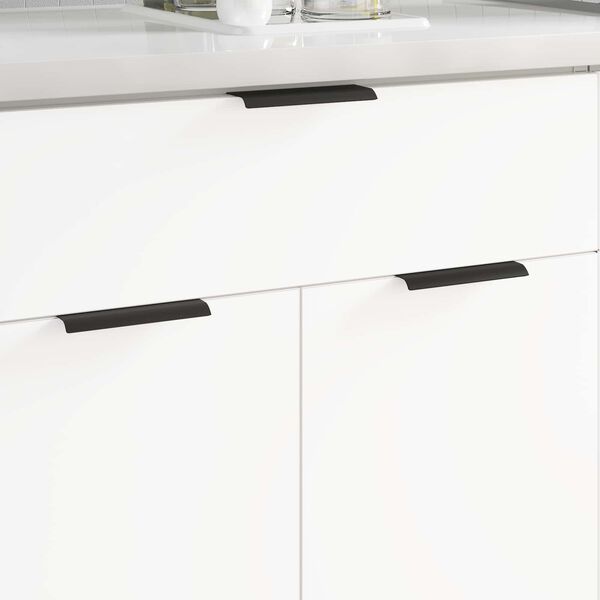 vidaXL Poign&eacute;e 12 pcs Noir 120 x 39.6 x 17 mm Aluminium