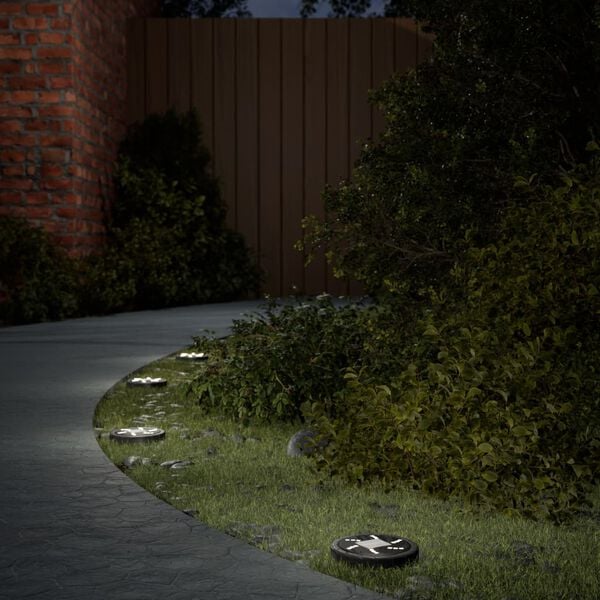 vidaXL Lampes solaires de sol et piquets de sol ext&eacute;rieur 12 pcs